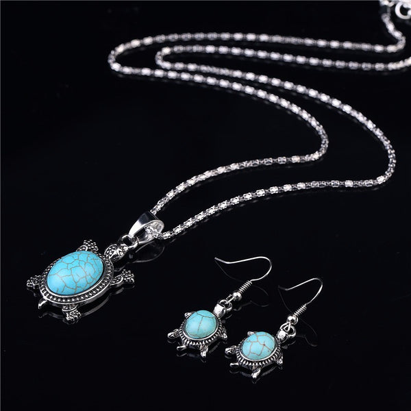 Elegant Shelly Turquoise Jewelry Set