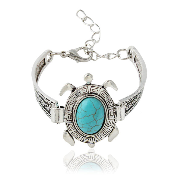 Turquoise Backed Shelly Bracelet